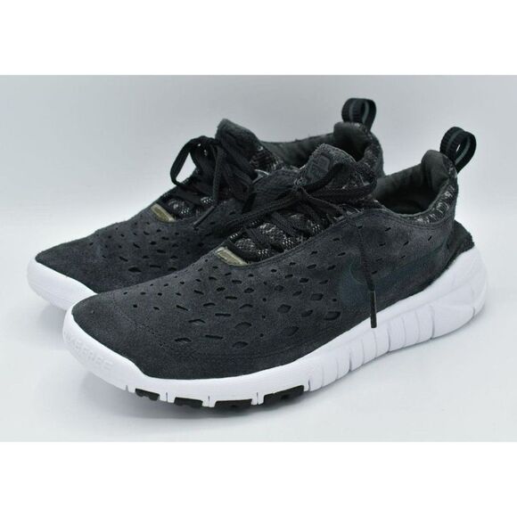 Nike Women Size 8.5 Free Run Trail Black Anthracite White Running Shoes Sneakers